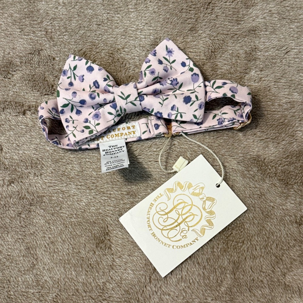 Beaufort Bonnet Company Baylor Bowtie Tuxedo Park Tulips Pink Floral Kids 2-12